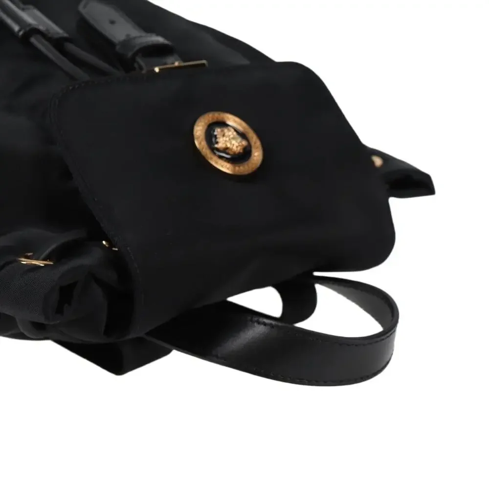 Versace Nylon Backpack Black